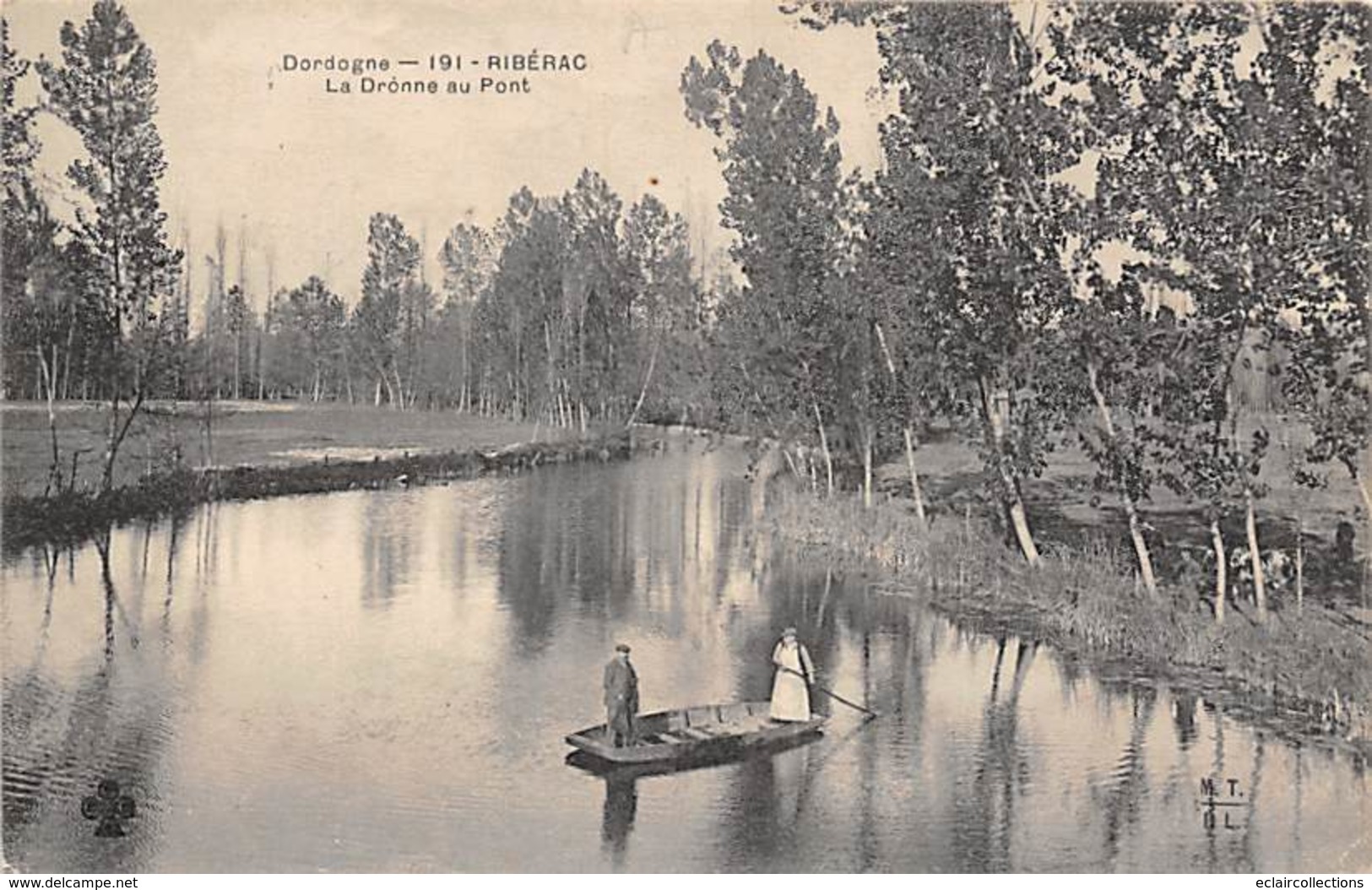 Ribérac        24        La Dronne Au Pont            En Partie Molle      (voir Scan) - Riberac