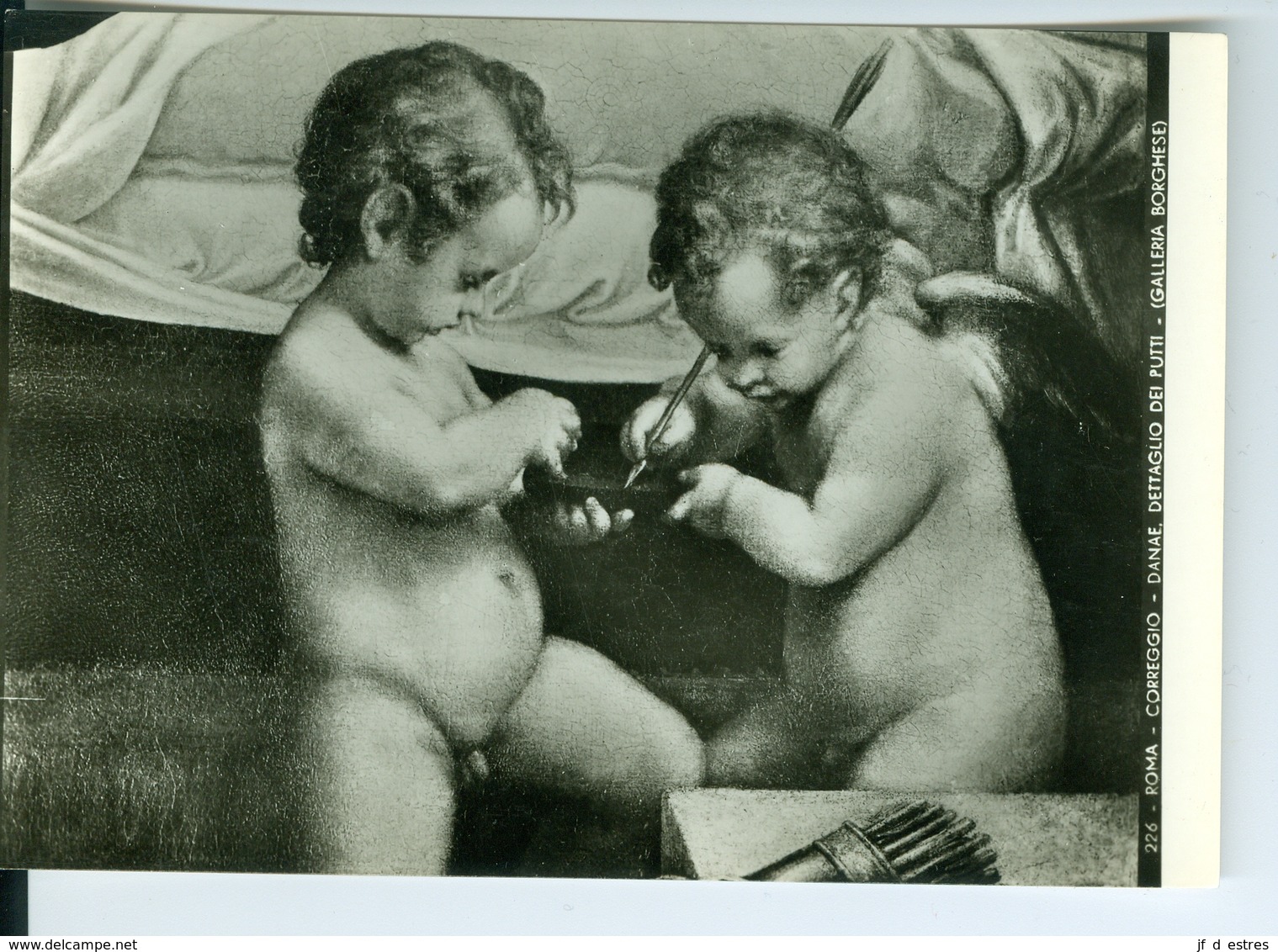 CP Photo Roma Galleria Borghese Correggio, Danae, Putti, Detttaglio - Musées