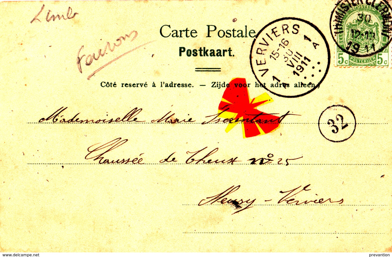 TEUVEN - Le Château De Sinnich - Carte Circulée En 1911 - Fourons - Voeren