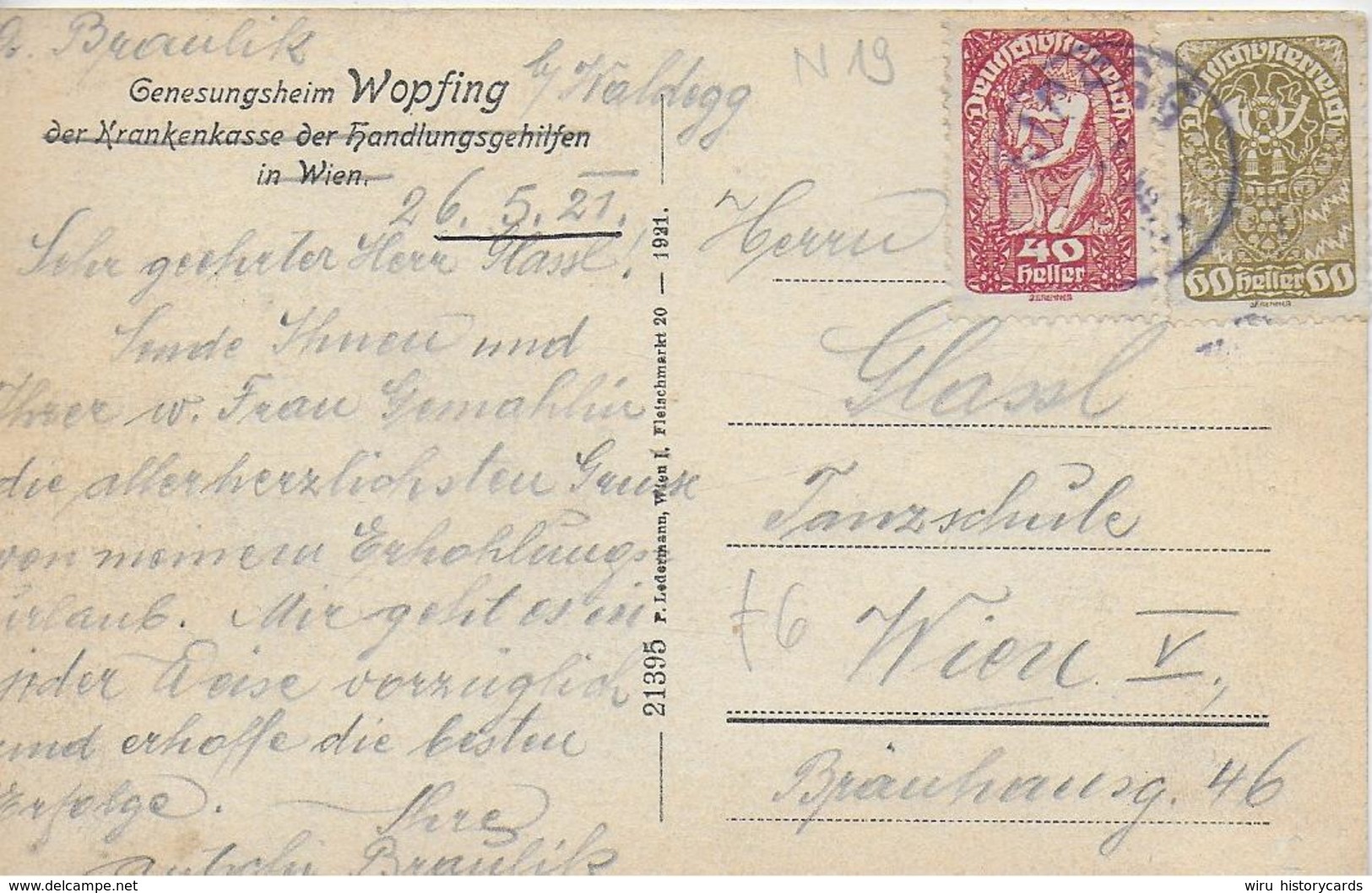 AK 0156  Genesungsheim Wopfing Bei Waldegg - Verlag Ledermann Um 1921 - Wiener Neustadt