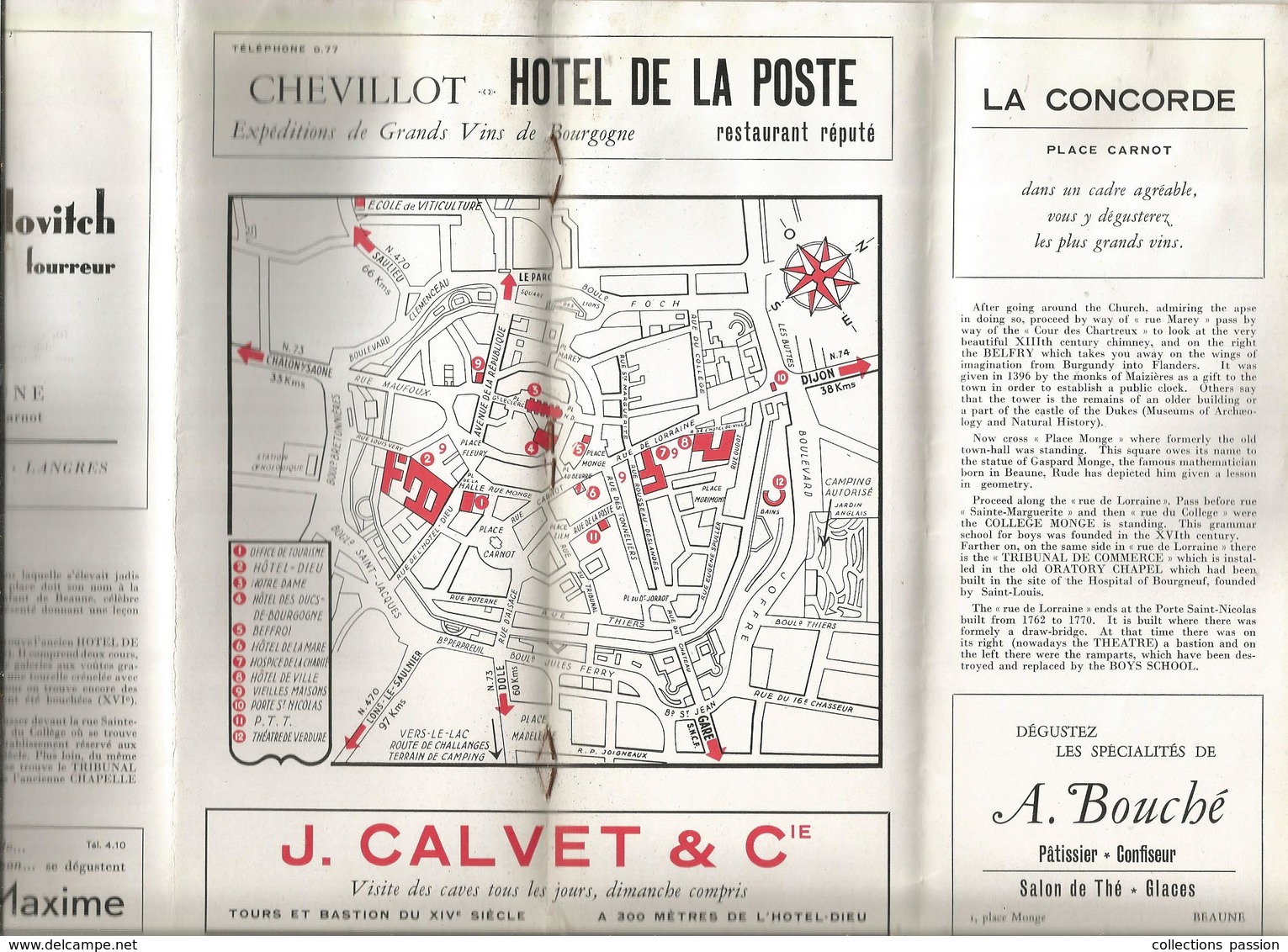Publicité ,BEAUNE ,ville D'art ,cité Du Vin ,12 Pages, 4 Scans , Frais Fr 2.55 E - Publicités