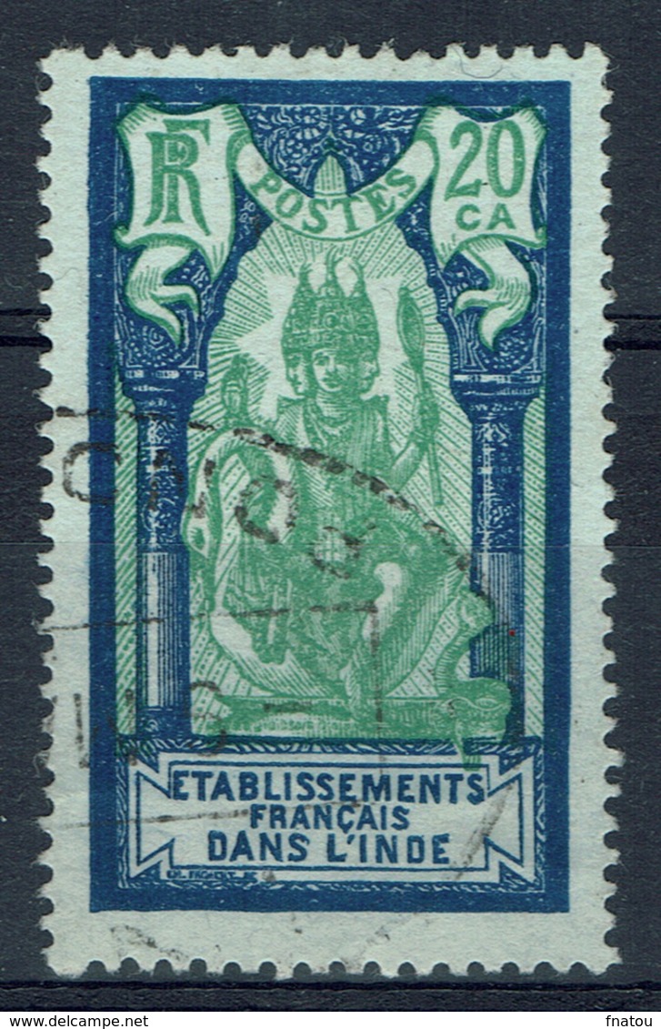 French India, Brahma, Creator God In Hinduism, 20 Ca., 1929, VFU - Usati