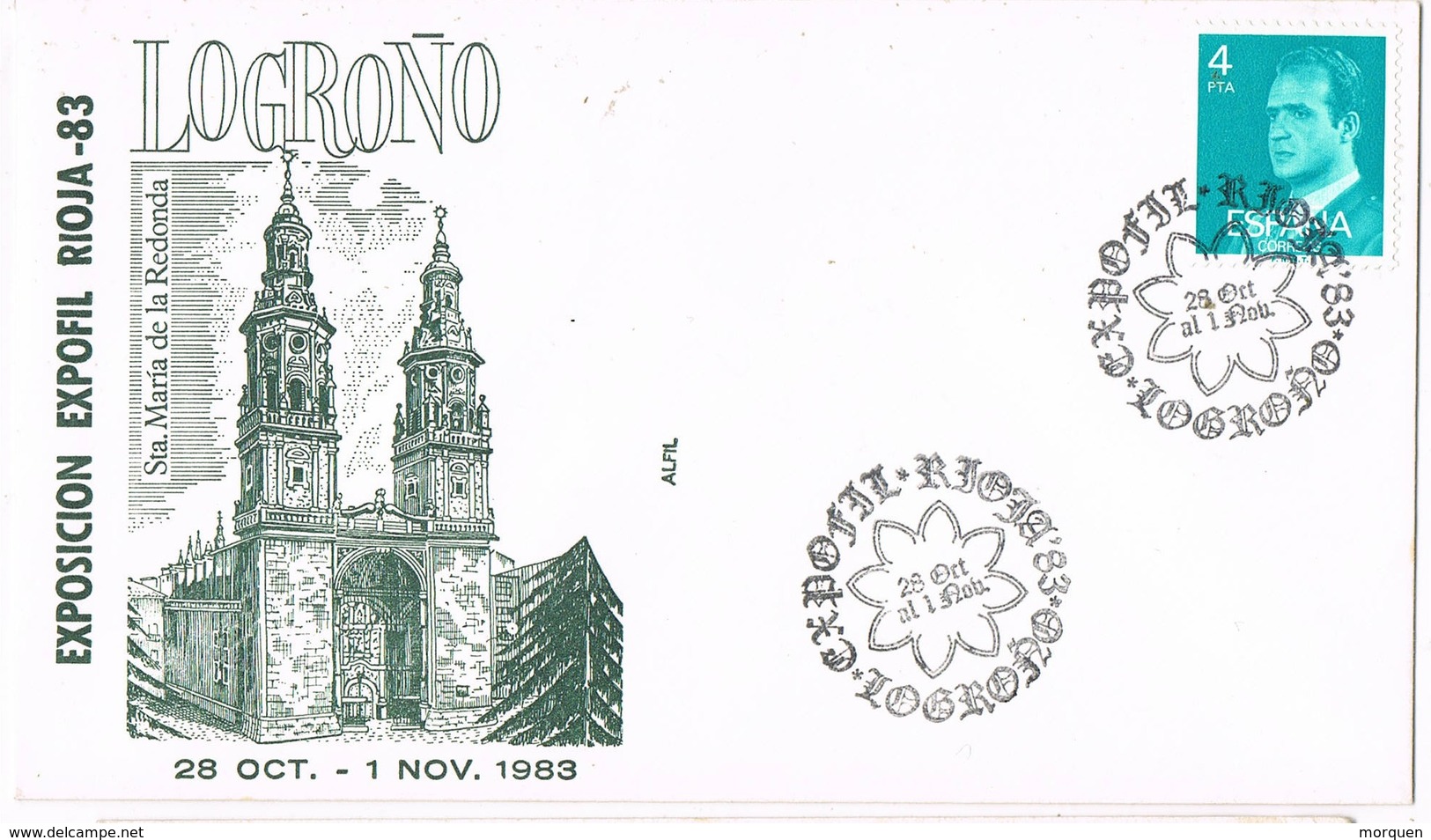 31530. Carta LOGROÑO 1983. Exposicion EXPOFIL RIOJA 83 - Cartas & Documentos
