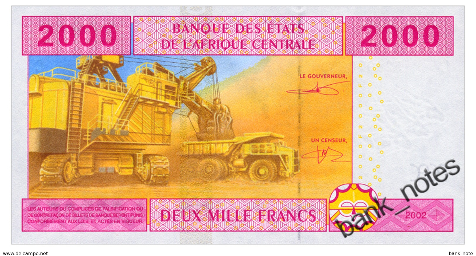 CENTRAL AFRICAN STATES 2000 FRANCS 2015 CHAD Pick 608C Unc - Stati Centrafricani