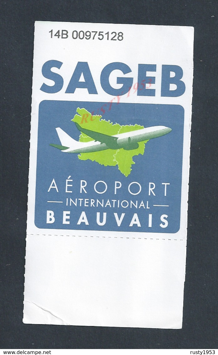 TICKET DE BUS PARIS BEAUVAIS SAGEB AÉROPORT BEAUVAIS : - Europe