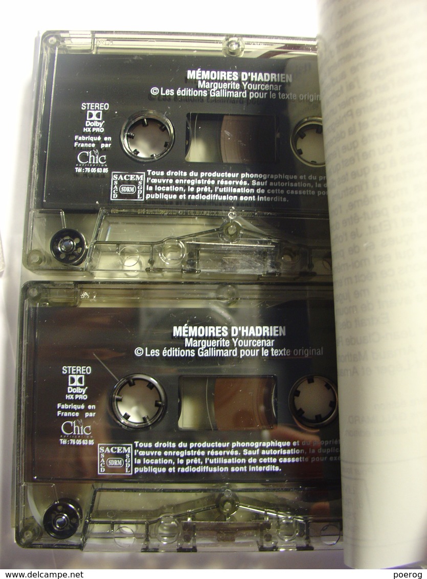 LIVRE AUDIO BOOK - MARGUERITE YOURCENAR - MEMOIRES D'HADRIEN - 7 K7 AUDIO - LU PAR JEAN CLAUDE REY - 1992 LIVRAPHONE - Cassettes