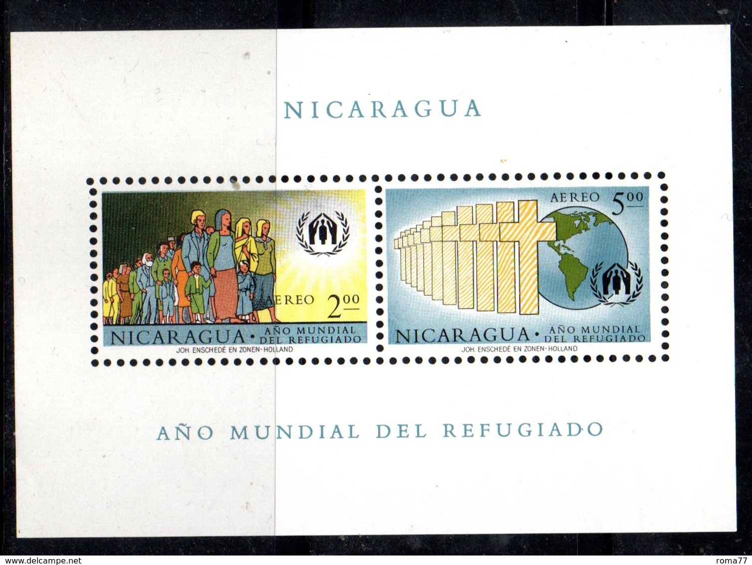 BF103 - NICARAGUA 1961 , Il Foglietto N. 95 ANNO DEL RIFUGIATO  ** - Nicaragua