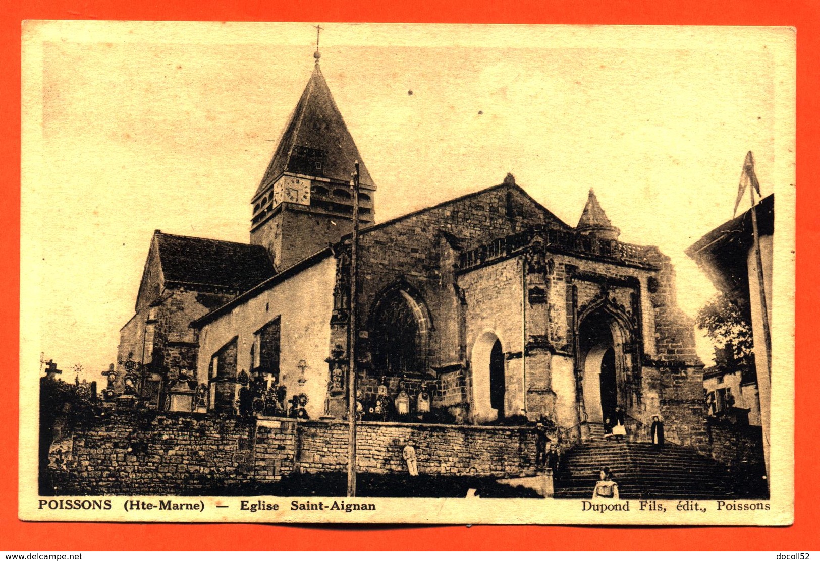 CPA 52 Poissons " église Saint Aignan " - Poissons