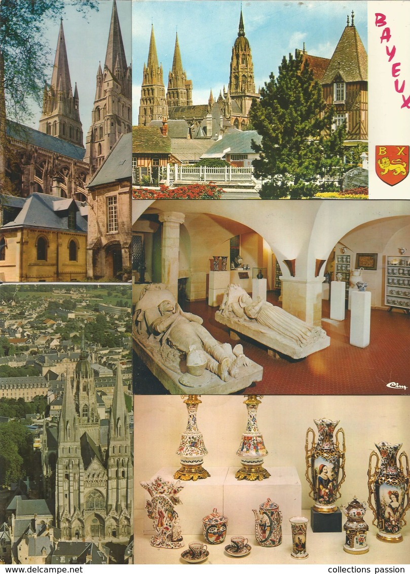 Cp , 14 , BAYEUX , CALVADOS ,  LOT DE 5 CARTES POSTALES - 5 - 99 Postcards