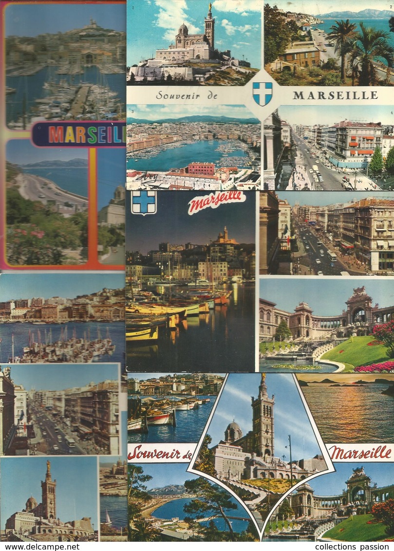 Cp , 13 , MARSEILLE , BOUCHES DU RHONE ,  LOT DE 5 CARTES POSTALES - 5 - 99 Postkaarten