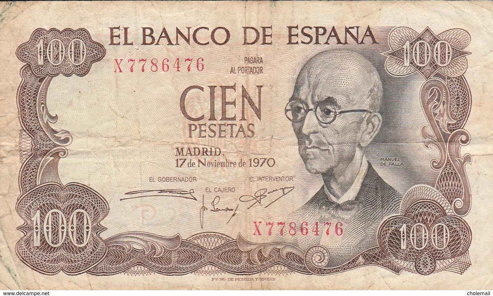 ESPAGNE - 100 Pesetas - 17/11/1970 - El Banco De Espana - 100 Pesetas