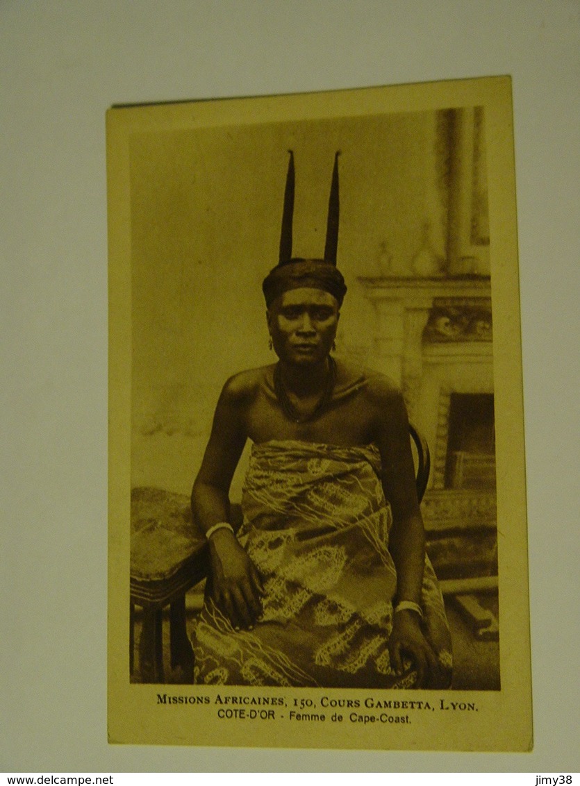 GHANA-MISSIONS AFRICAINES 150 COURS GAMBETTA LYON-COTE D'OR FEMME DE CAPE COAST - Ghana - Gold Coast