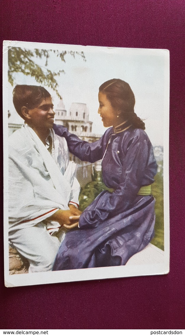 India And Mongolia Together, World Festival Of Youth And Students In Berlin  - Old Postcard 1951 - Altri & Non Classificati