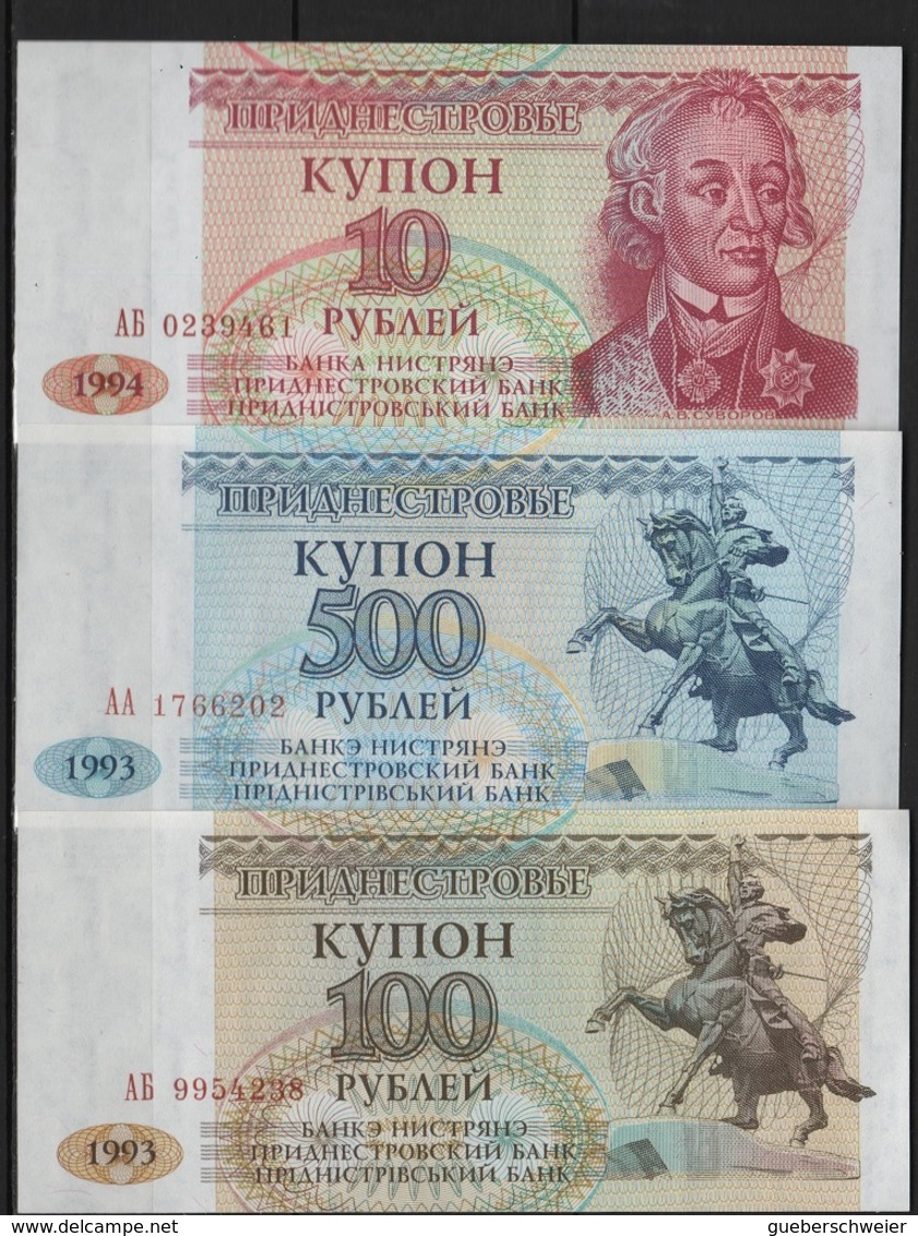 B 126 - TRANSNISTRIE Série De 3 Billets état Neuf 1er Choix - Moldavie