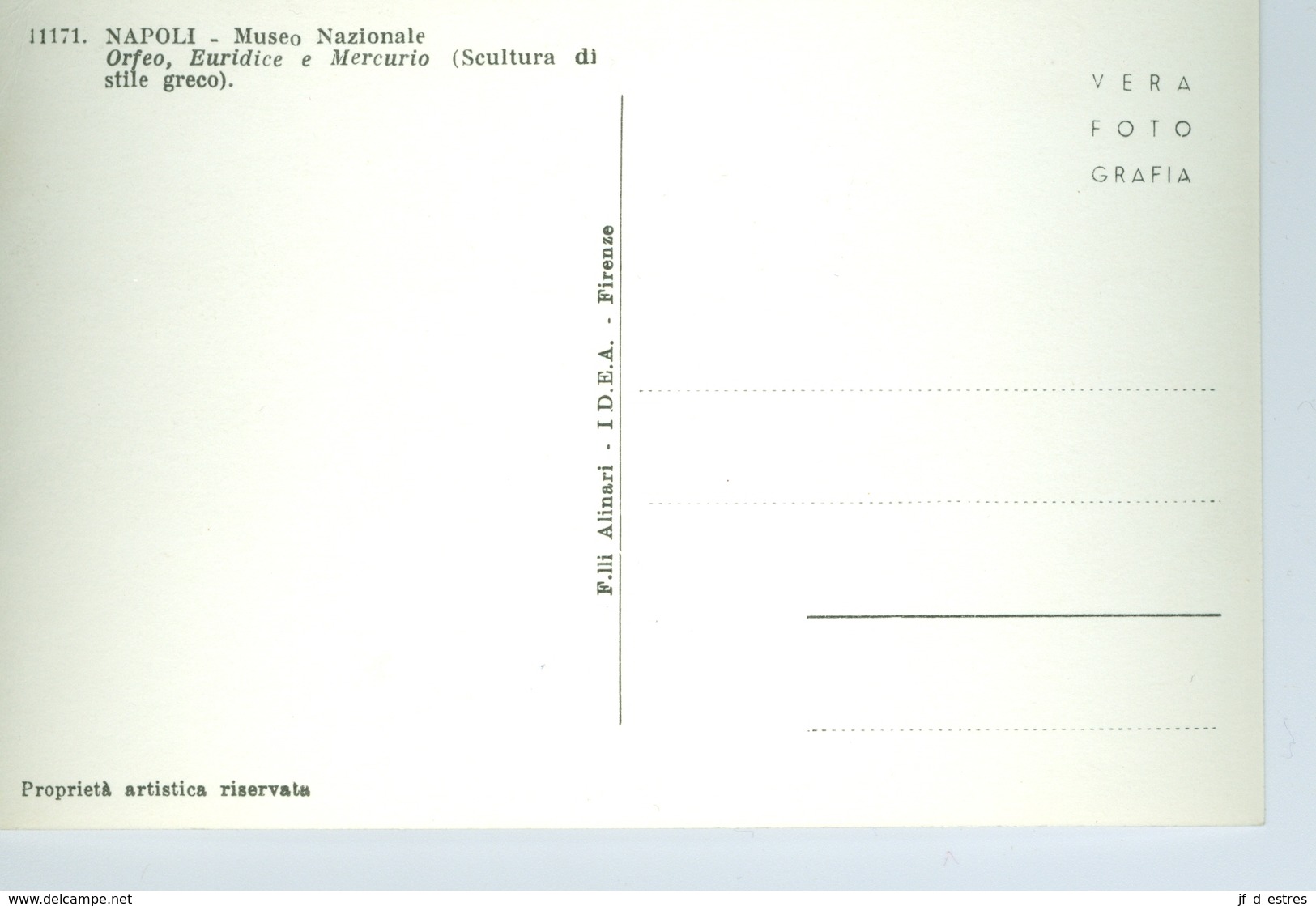 CP Photo Naples Napoli, Orfeo, Euridice E Mercurio Orphée Et Eurydice - Musées