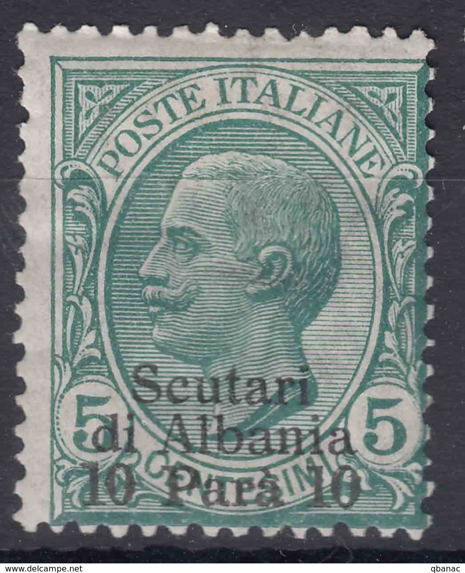 Italy Offices 1909 Scutari Albania Sassone#1 Mi#15 Mint Hinged - Albanie