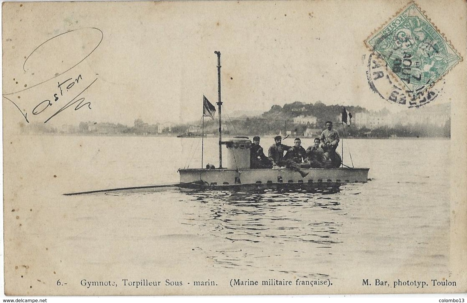 MARINE MILITAIRE GYMNOTE TORPILLEUR SOUS MARIN - Submarinos