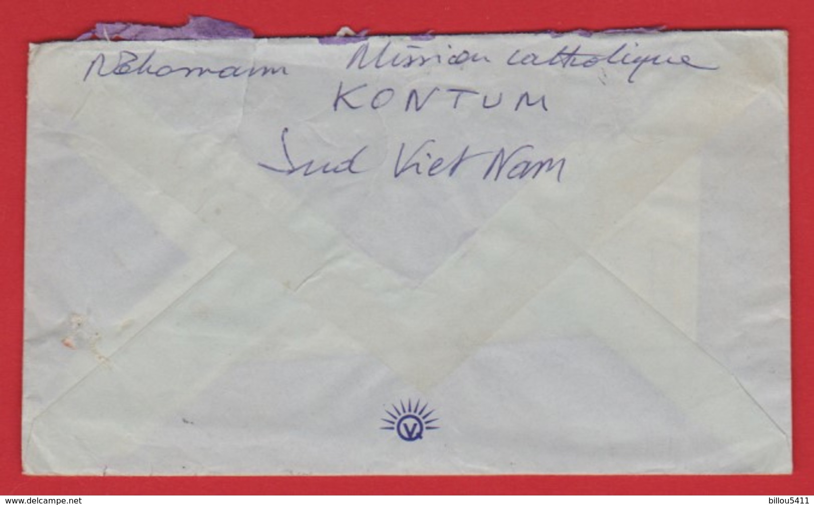 Lettre Du VIET-NAM (KONTUM) à FRANCE (SENONES) - Viêt-Nam