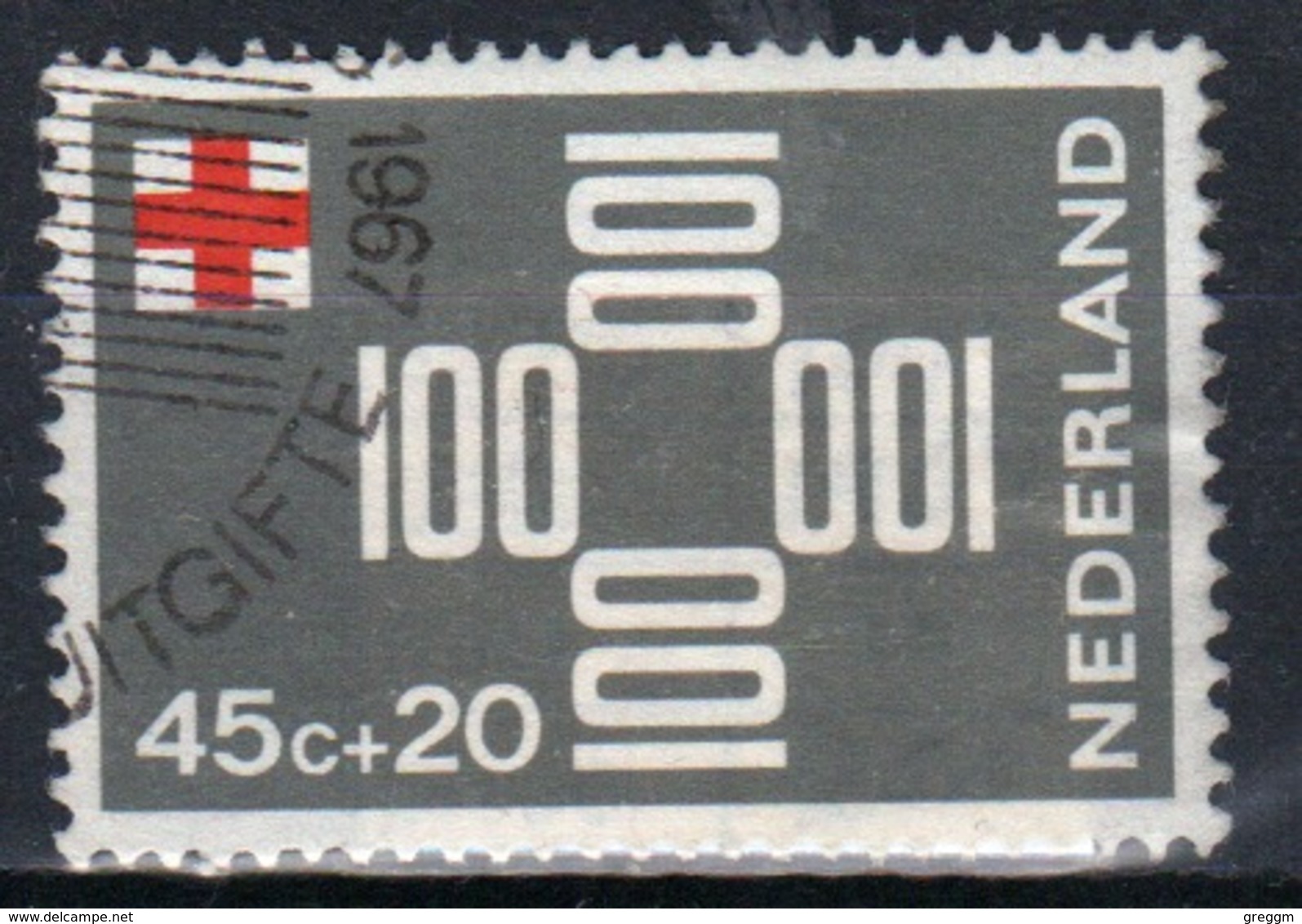 Red Cross Netherlands 1967 Single Stamp Celebrating The Centenary Of The Dutch Red Cross. - Red Cross