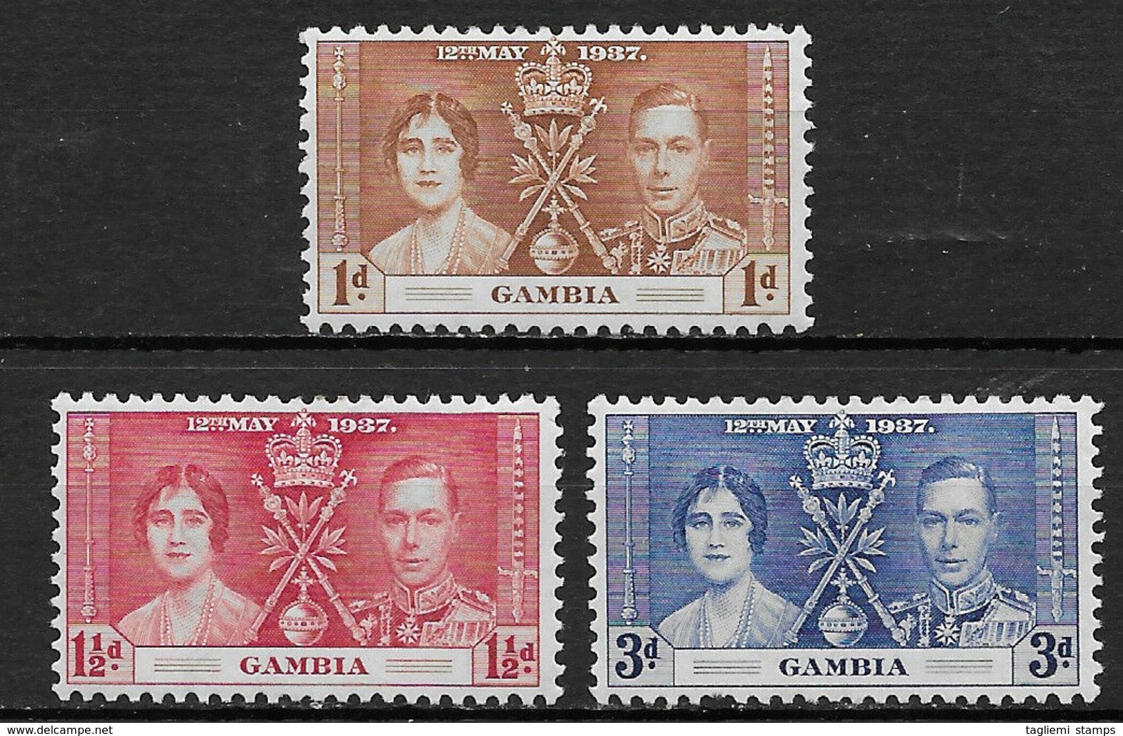 Gambia, 1937, SG 147 - 149, Mint Hinged - Gambia (...-1964)