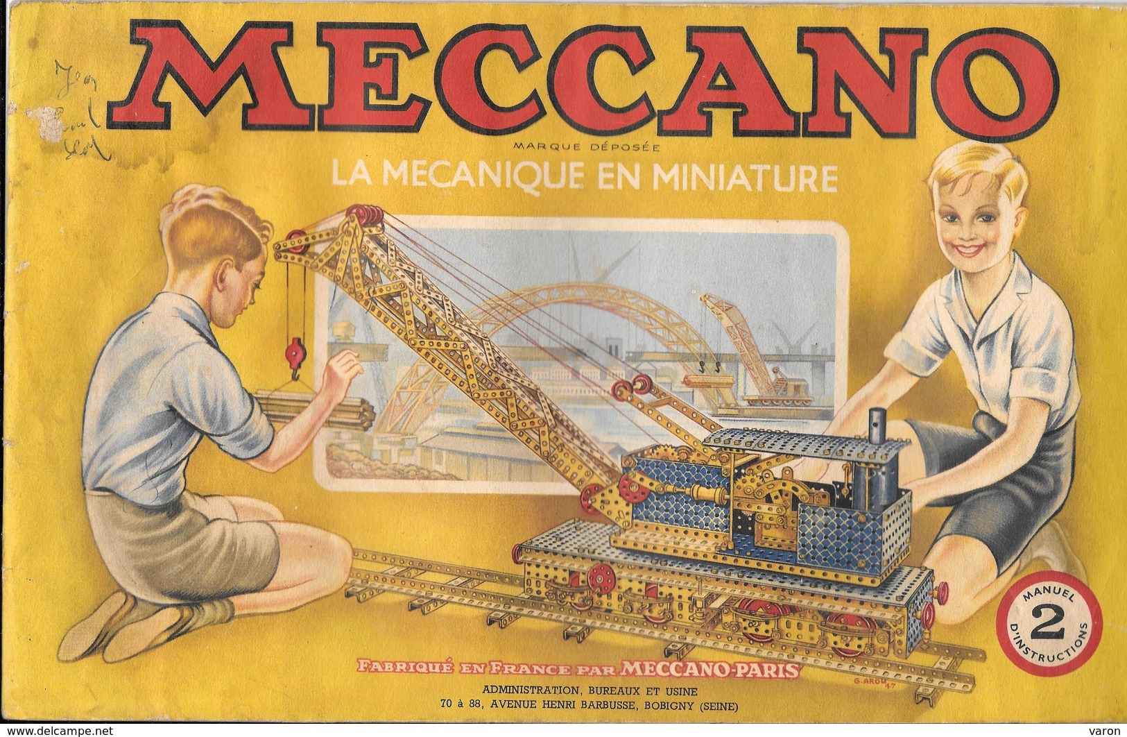 MECCANO - MANUEL DE CONSTRUCTION N° 2   1951-1952 - Illustration G. AROU 1947 - 26 PAGES - Meccano