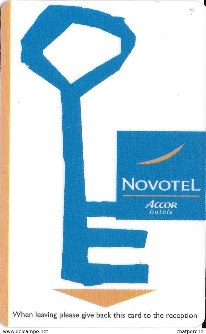 CLEF CLÉ D ' HÔTEL  BANDE MAGNÉTIQUE NOVOTEL ACCOR - Tarjetas-llave De Hotel