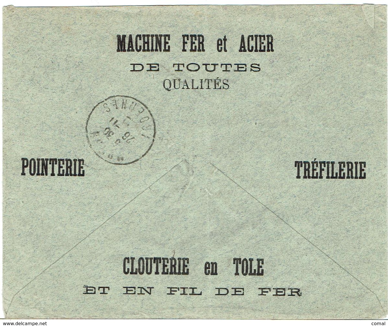 Enveloppe  Sociéte Des Forges &Clouteries Réunies De MOHON - Recommandée En Provenance D'Alexandrie Egypte - 1877-1920: Semi Modern Period