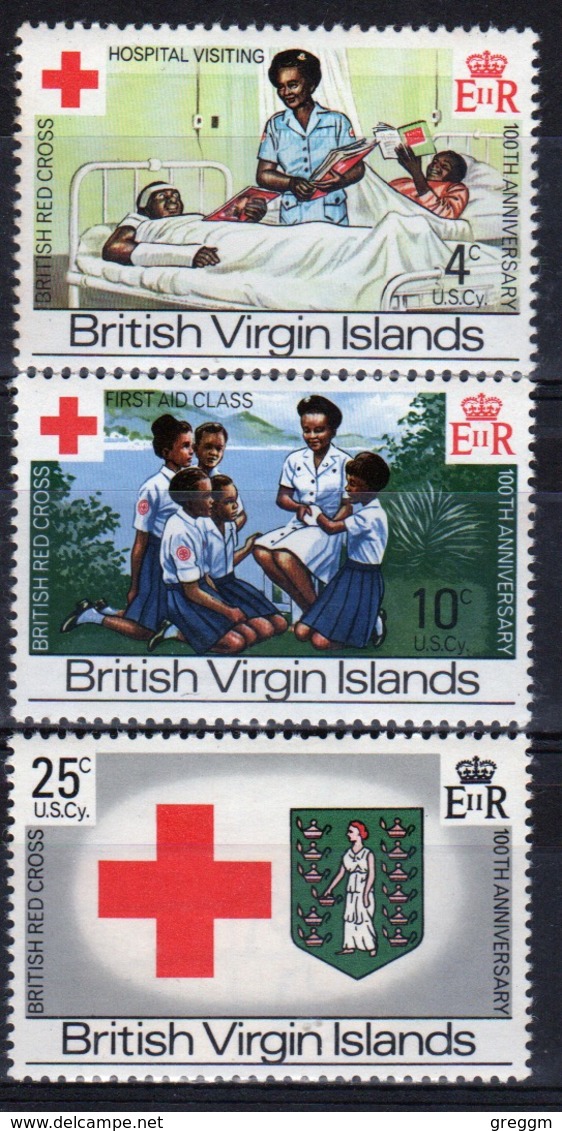 Red Cross British Virgin Islands 1970 Set Of Stamps Celebrating The Centenary Of The British Red Cross. - Red Cross