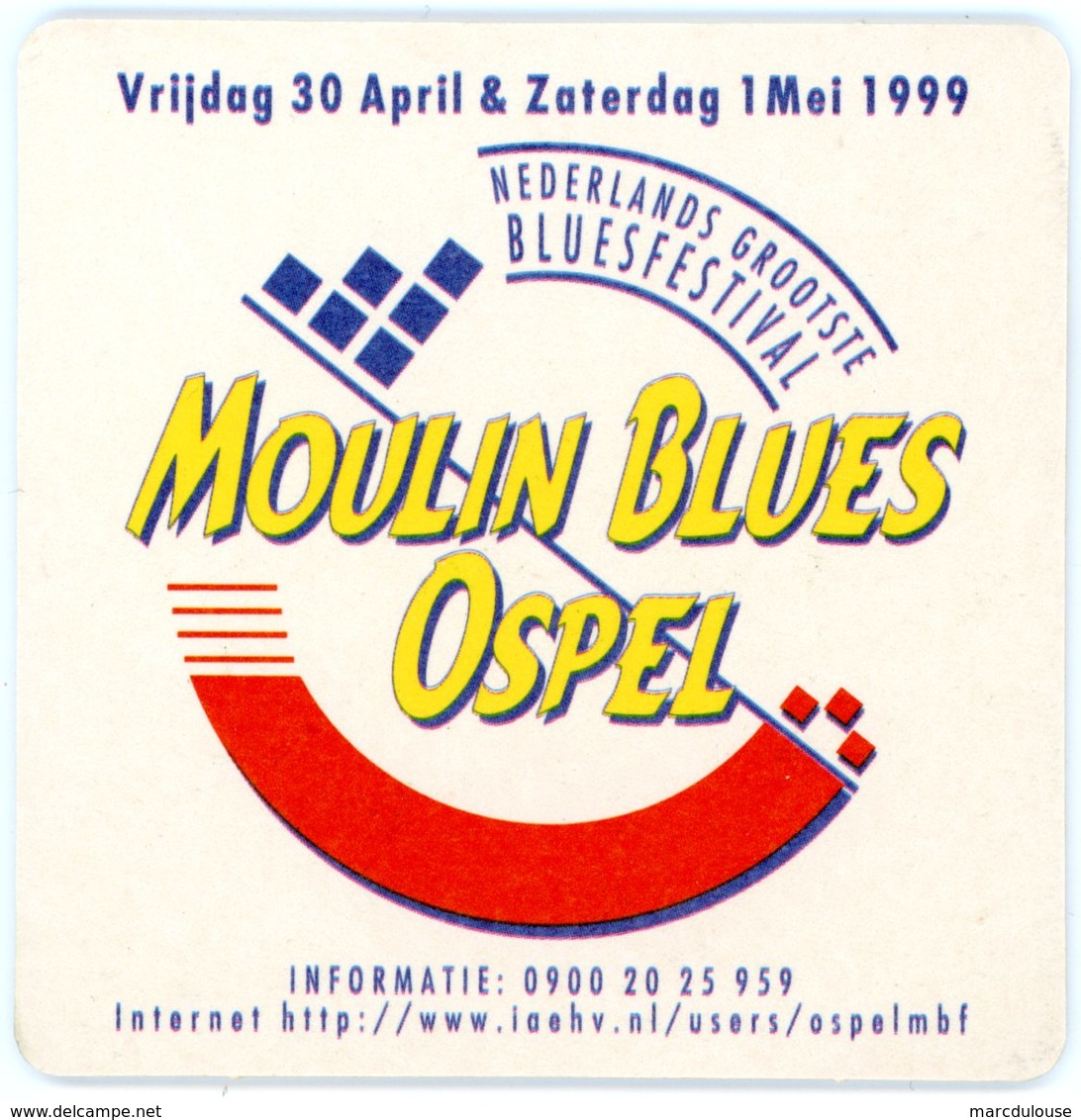 Nederland. Leeuw Bier. Anno 1886. Moulin Blues Ospel. Nederlands Grootste Bluesfestival. 30 April - 1 Mei 1999. Belgium. - Bierviltjes