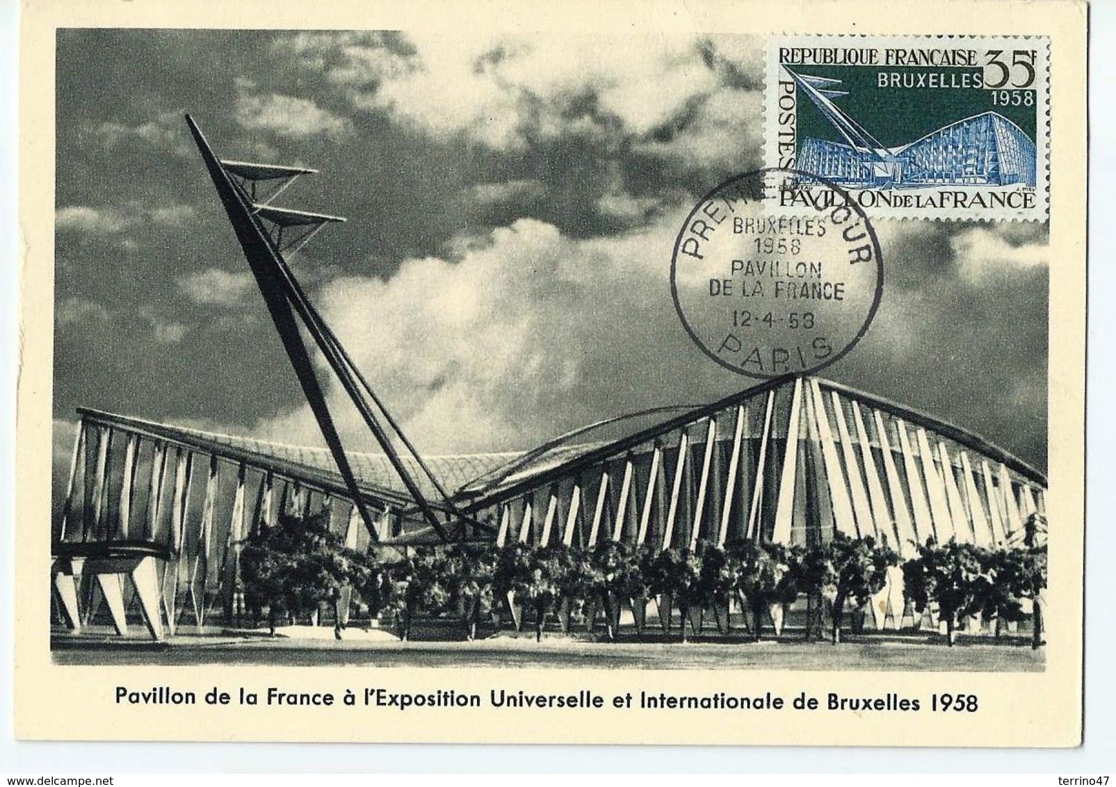 Carte Maximum BRUXELLES  Expo.universelle De 1958 Pavillon De La France - 1951-1960