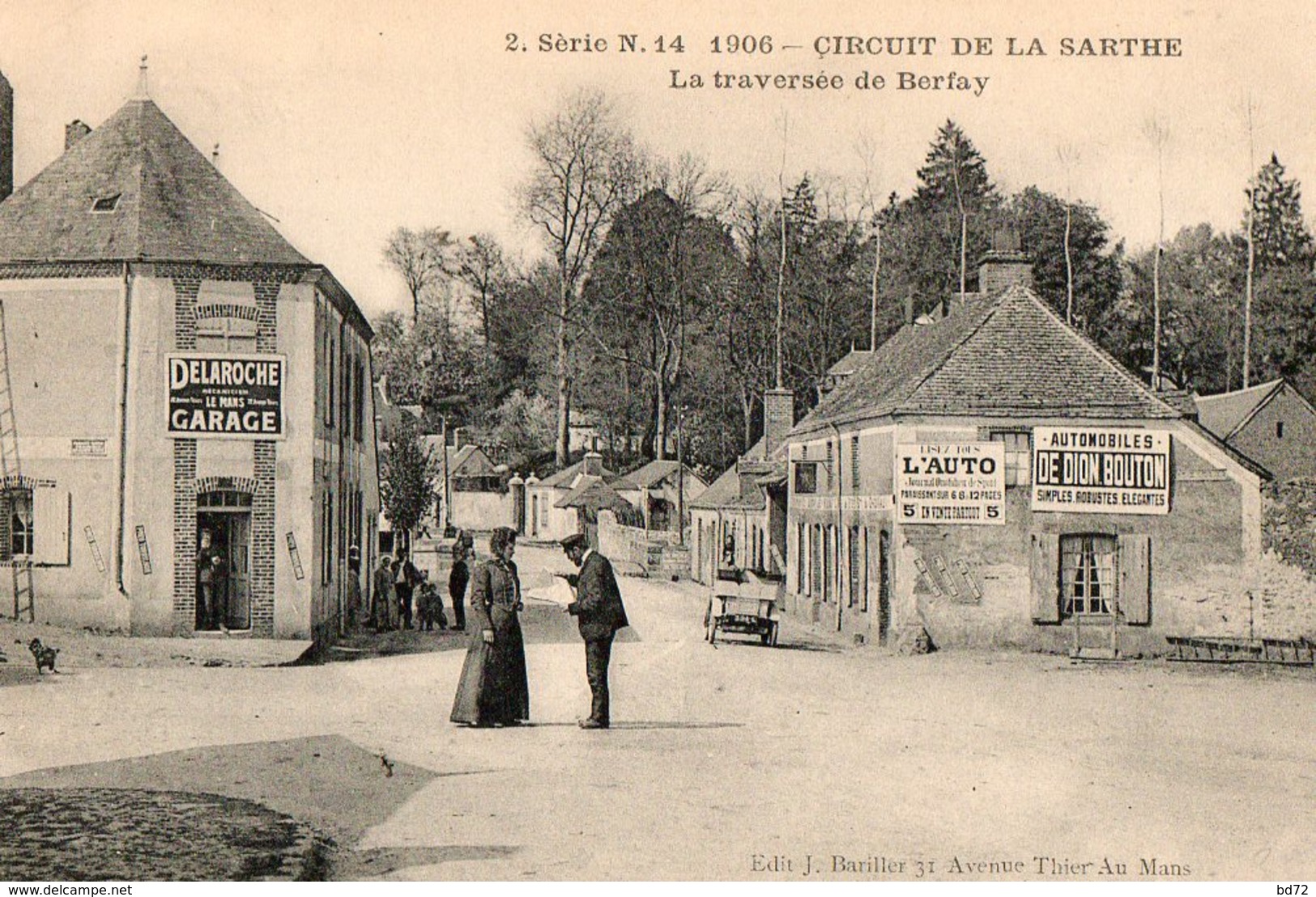 Circuit De La Sarthe, 1906 - La Traversée De Berfay - Andere & Zonder Classificatie