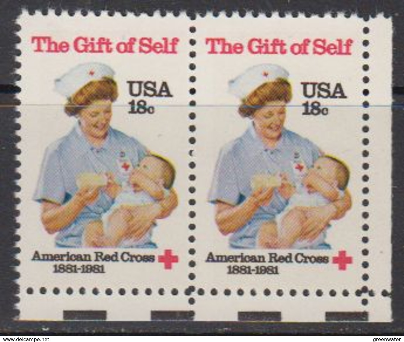 USA 1981 The Gift Of Self / Red Cross 1v (pair) ** Mnh (41802B) - Ongebruikt