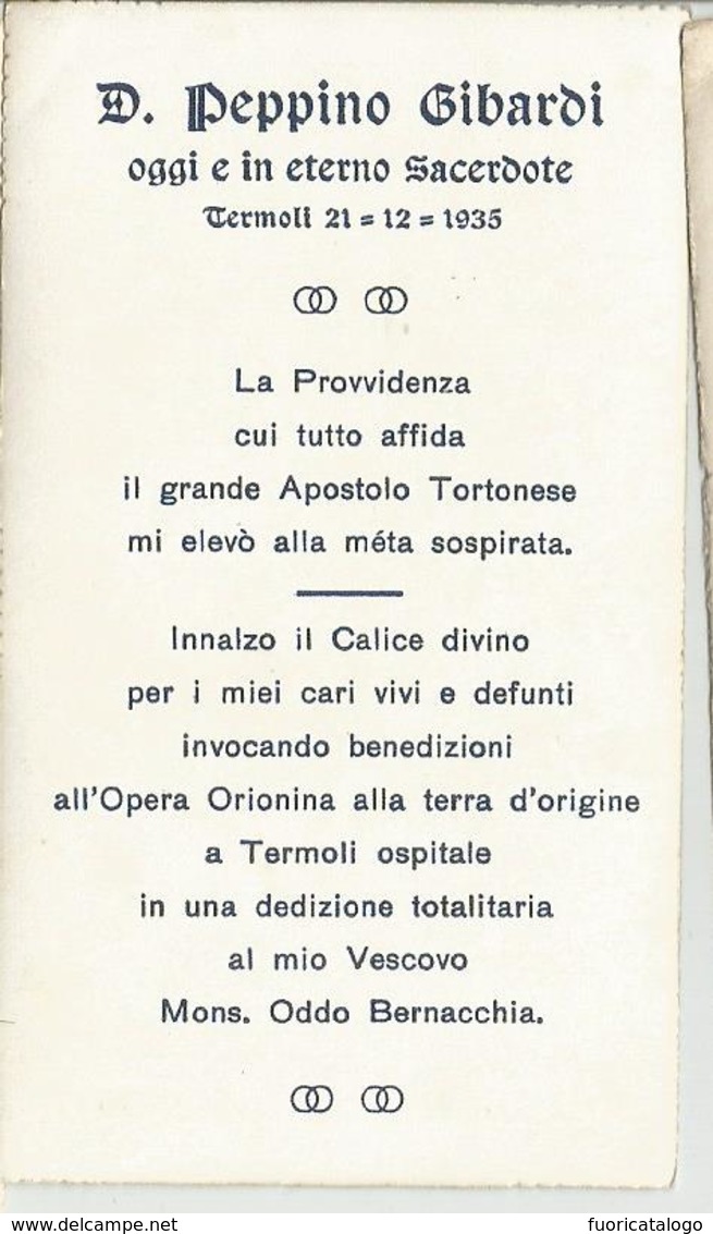 SANTINO SERIE SPES 510-1°  SACERDOZIO TERMOLI 1935 - Santini