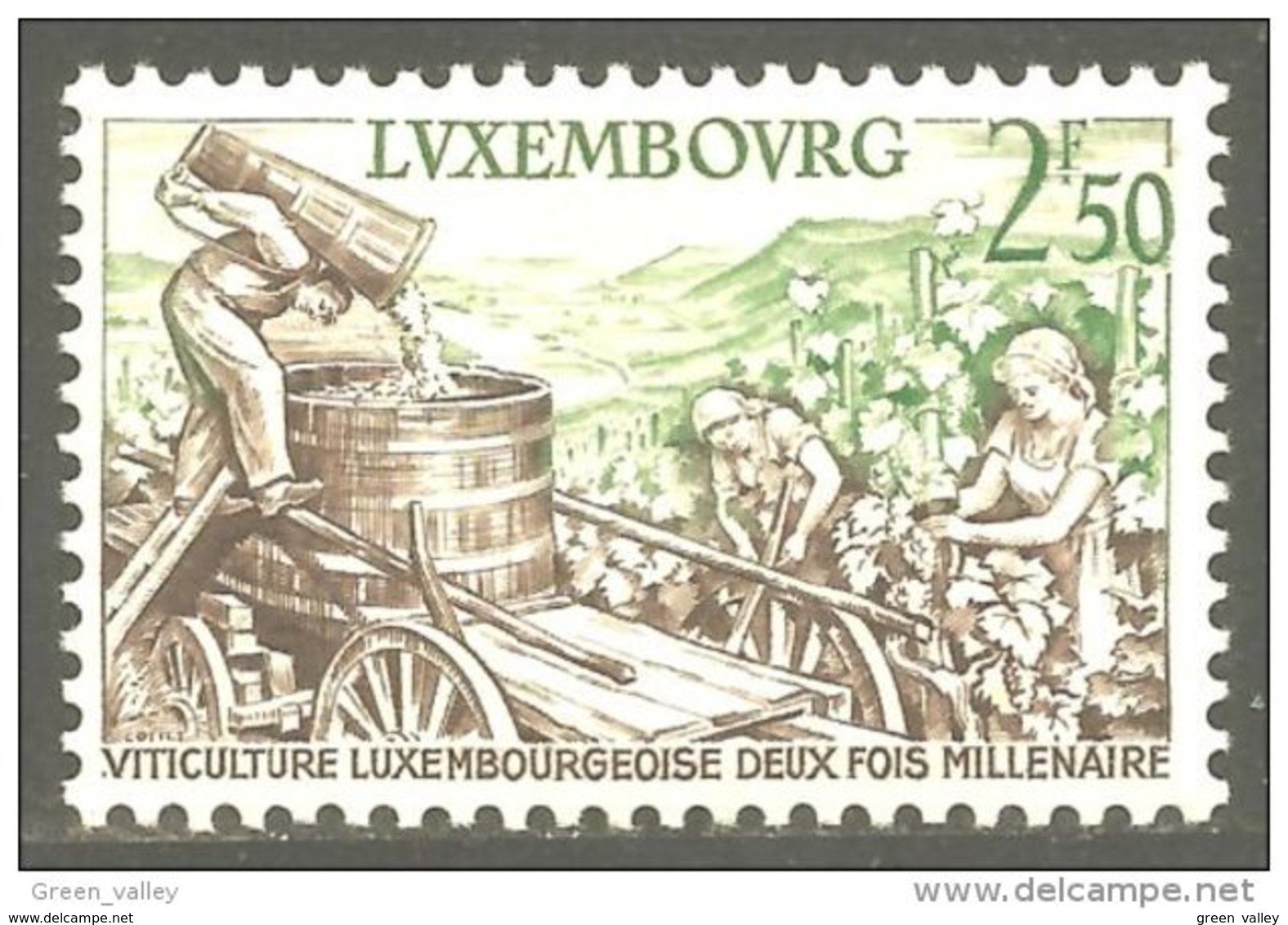 584 Luxembourg Vendanges Vigne Vin Vino Wine Wein Raisin Grapes MNH ** Neuf SC (LUX-93) - Vins & Alcools