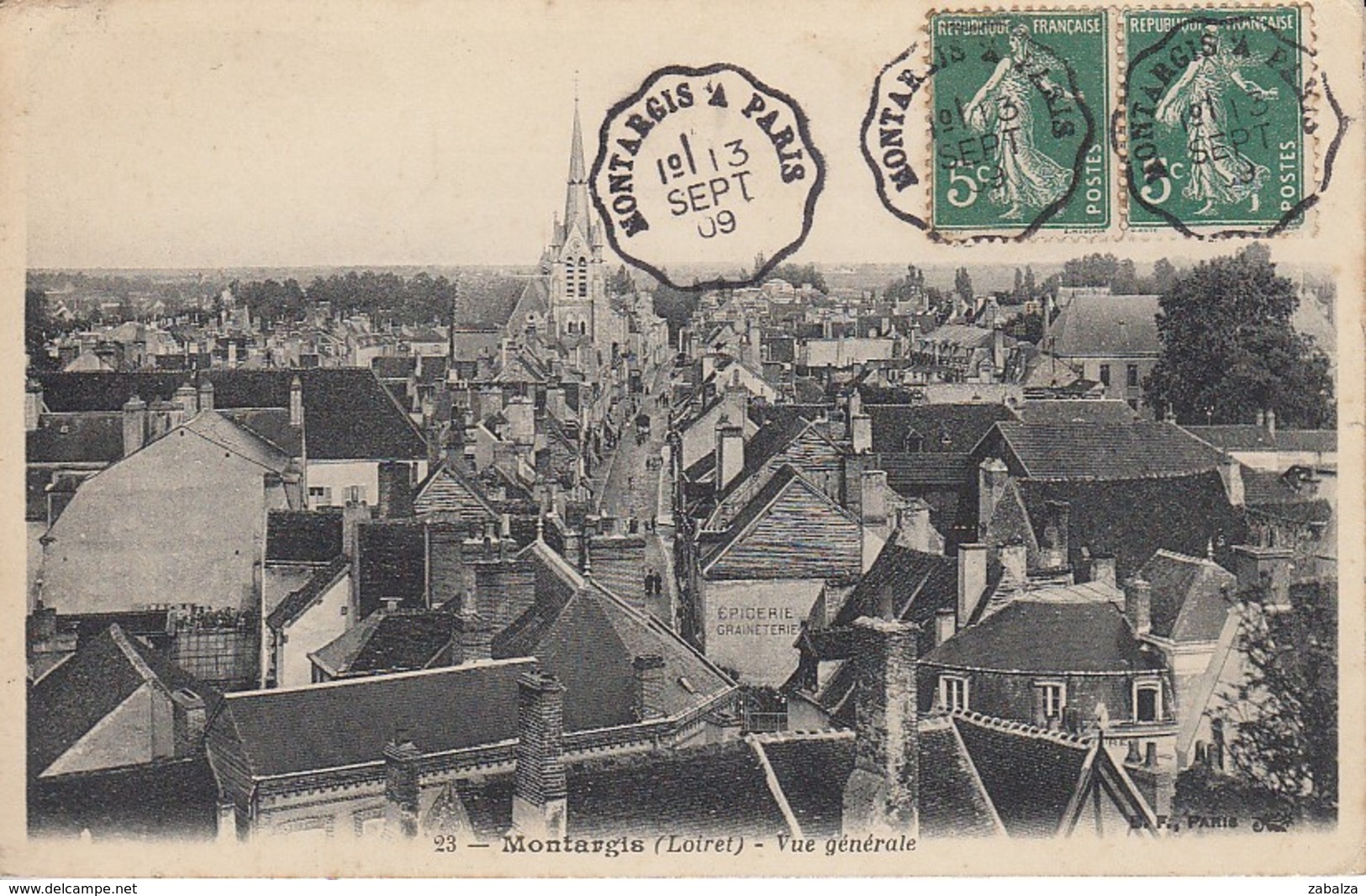 Montargis Vue Générale Oblitération Spéciale Et Rare - Montargis