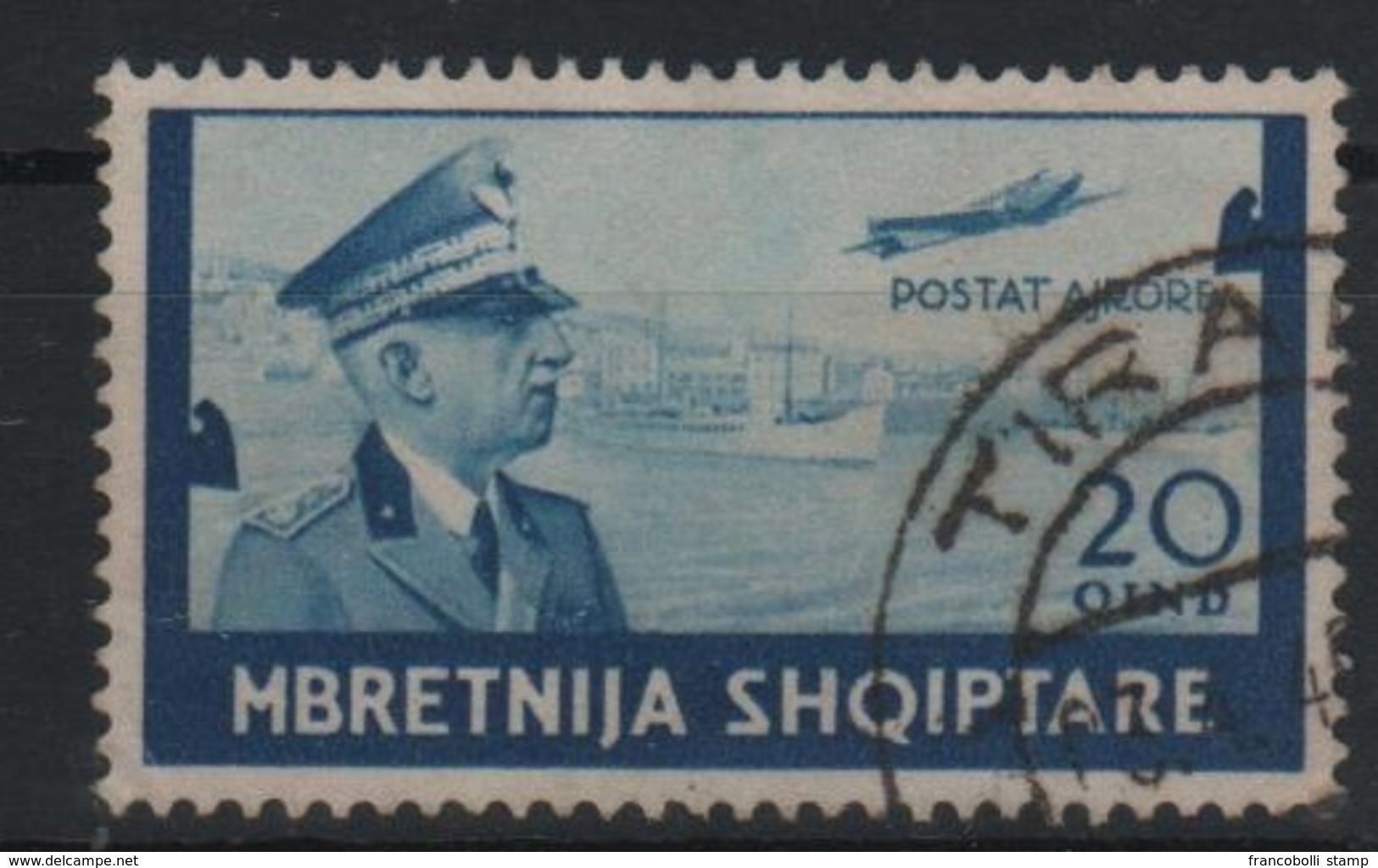 1940 Occupazione Albania Effige Vittorio Emanuele 20 Q.  US - Albania