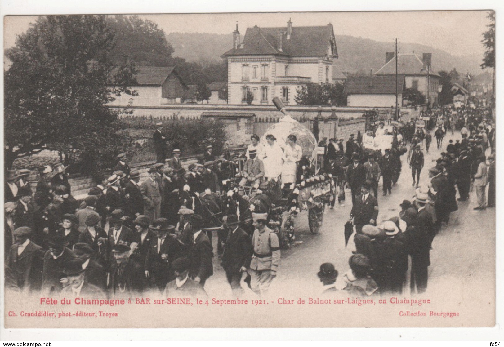 ° 10 ° BAR SUR SEINE ° Char De Balnot Sur Laignes ° Fête Du Champagne Le 4 Septembre 1921 ° Collection Bourgogne ° - Bar-sur-Seine