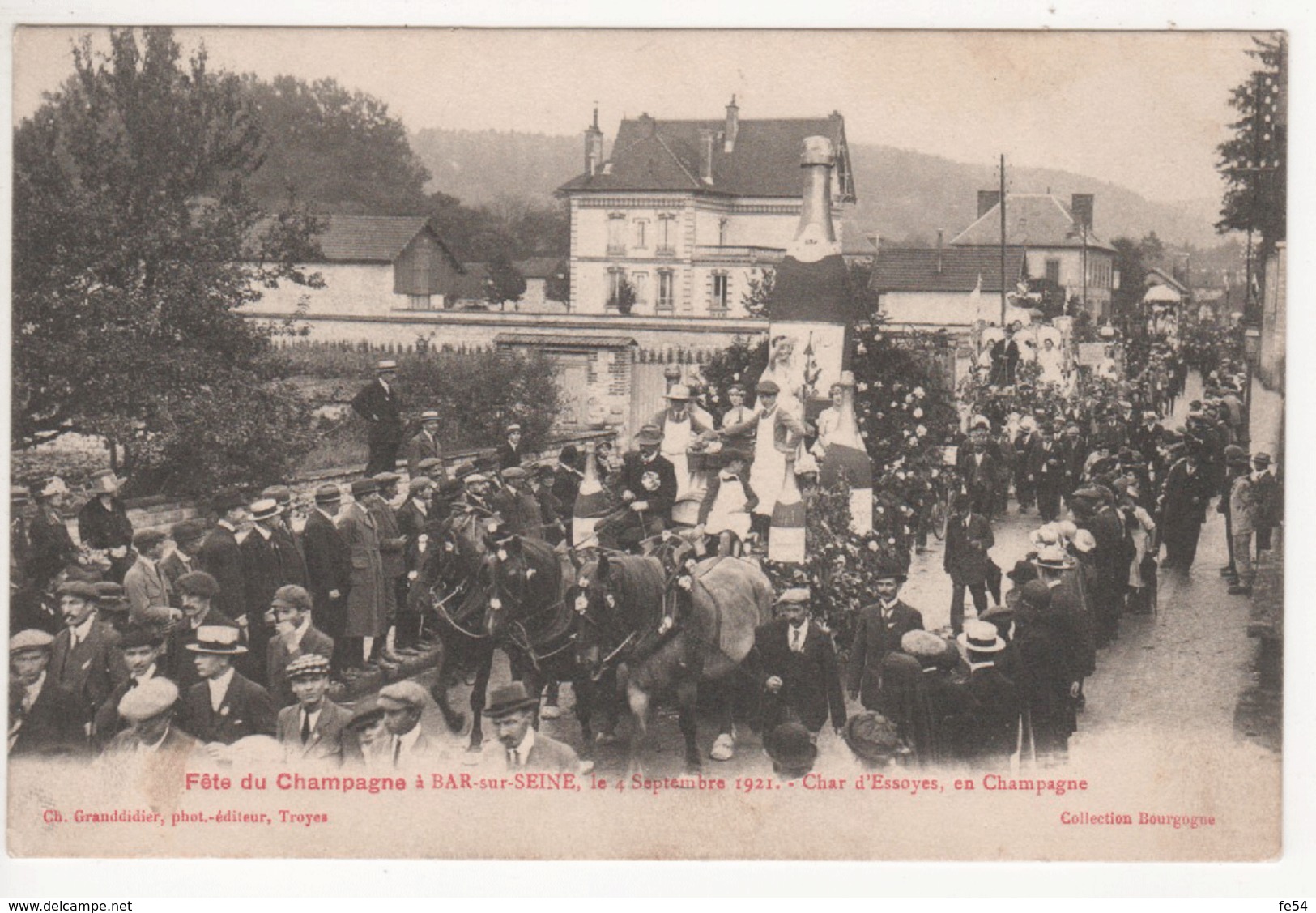 ° 10 ° BAR SUR SEINE ° Char D'Essoyes ° Fête Du Champagne Le 4 Septembre 1921 ° Collection Bourgogne ° - Bar-sur-Seine