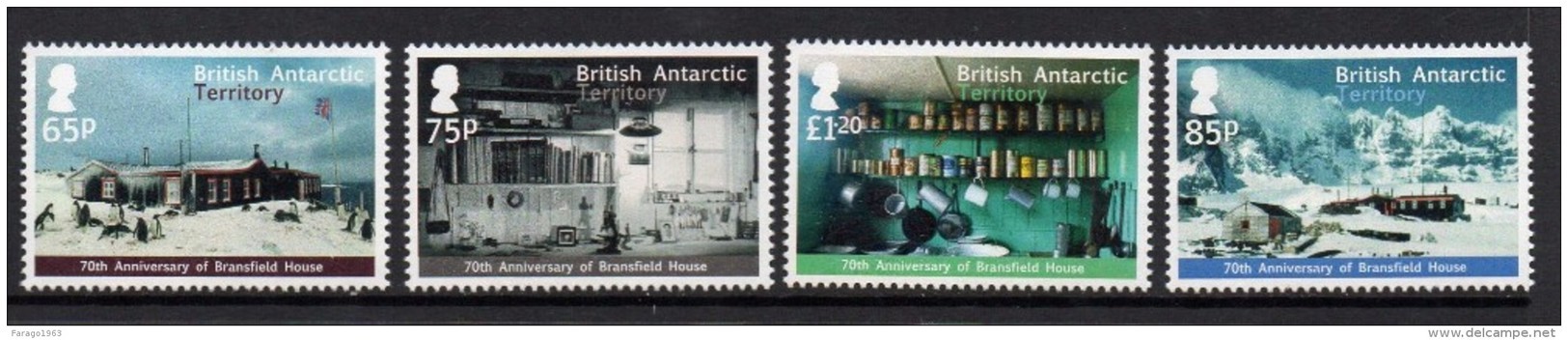 2013 British Antarctic Territory Bransfield House Complete Set Of 4 MNH - Unused Stamps