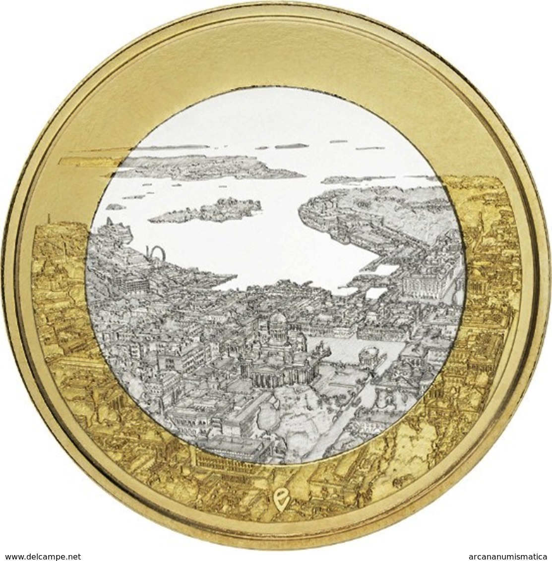 FINLANDIA  5€ 2.018  2018  Bimetálica "HELSINKI MARÍTIMA"  SC/UNC T-DL-12.257 - Finlandía