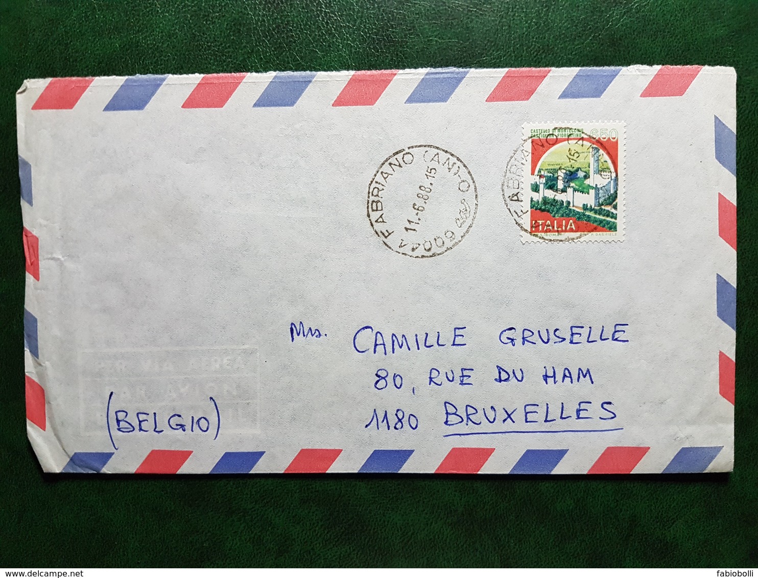 (16717) STORIA POSTALE ITALIA 1988 - 1981-90: Marcophilie