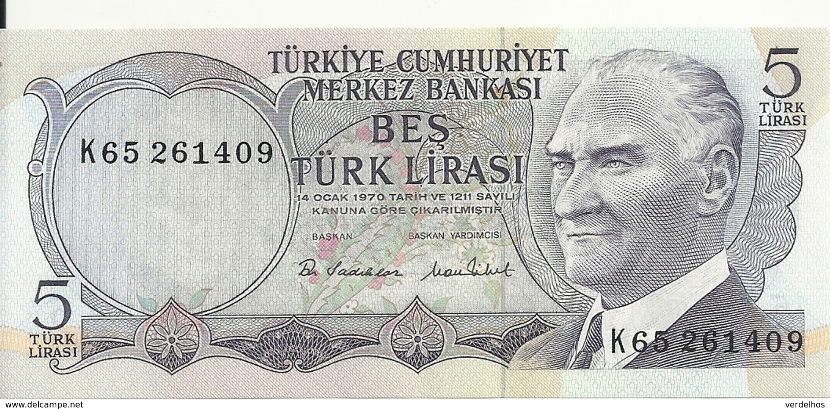 TURQUIE 5 LIRA 1976 UNC P 185 - Turkije