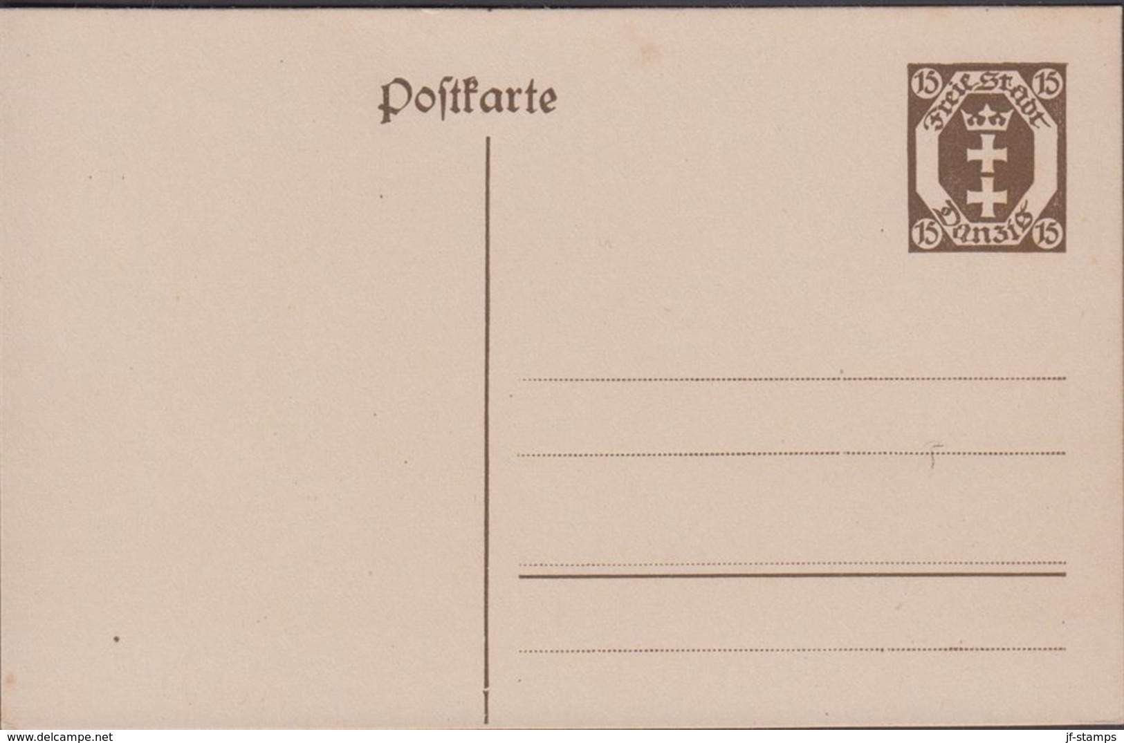 1921. Postkarte. 15 Pf. () - JF310373 - Postwaardestukken