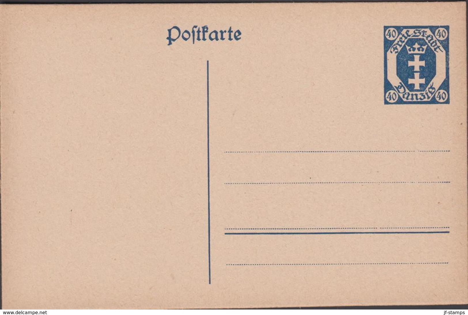 1921. Postkarte. 40 Pf. () - JF310379 - Entiers Postaux