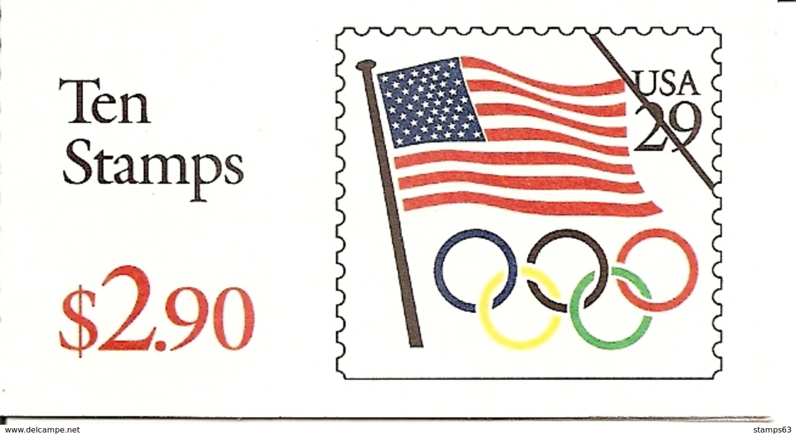 UNITED STATES (USA), 1992, Booklet 186A, Olympics, With Expo-ticket - 1981-...