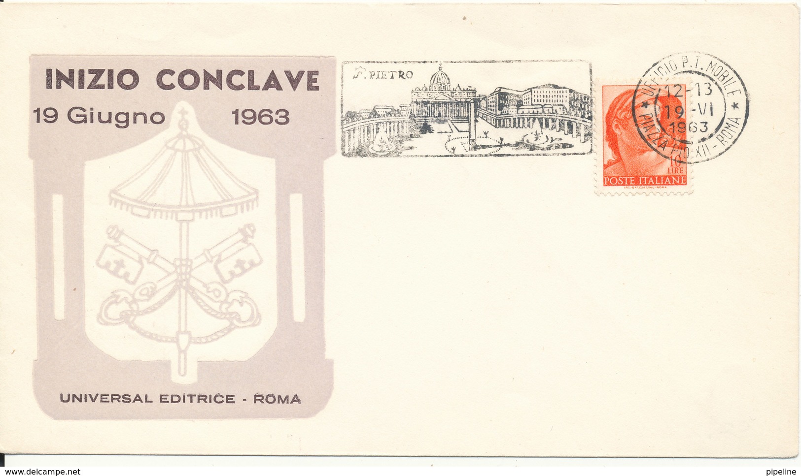 Italy Cover With Special Postmark 19-6-1963 - 1961-70: Marcophilia