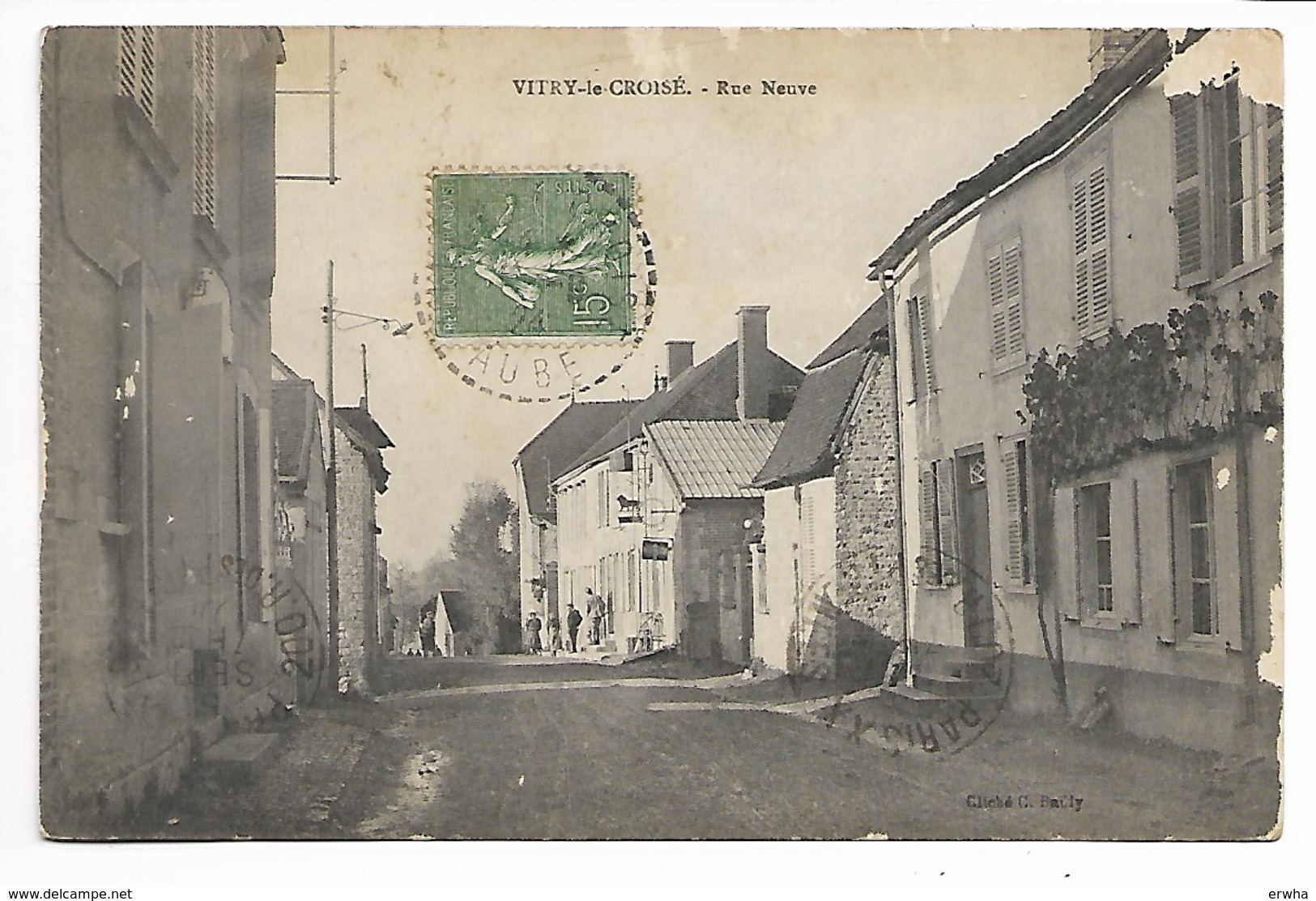 VITRY Le CROISE 1924 Rue NEUVE Clich. BAILLY Aube En Champagne Près Essoyes Bar Sur Seine Vendeuvre Barse Troyes ... - Autres & Non Classés