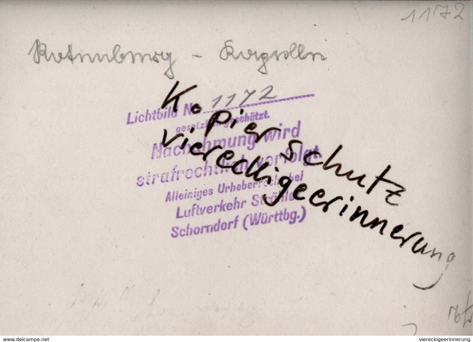 + STUTTGART Rotenberg, Grabkapelle, Seltenes Luftbild 1923, Nr. 1172, Format 17,5 X 12 Cm - Stuttgart