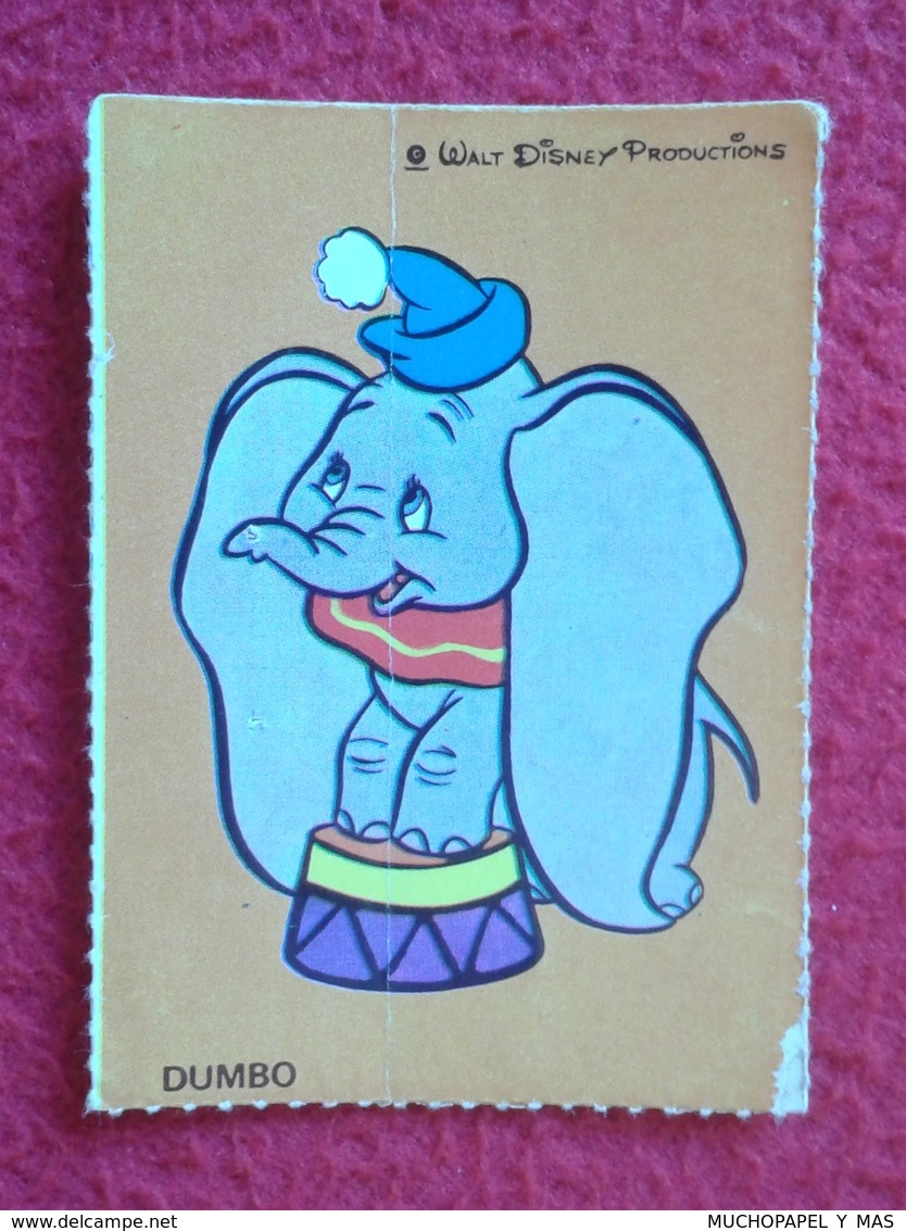 SPAIN ESPAGNE.ANTIGUO OLD CROMO ESTAMPA WALT DISNEY PRODUCTIONS COLLECTIBLE CARD CARICATURA CARTOON DUMBO ELEPHANT VER F - Otros & Sin Clasificación