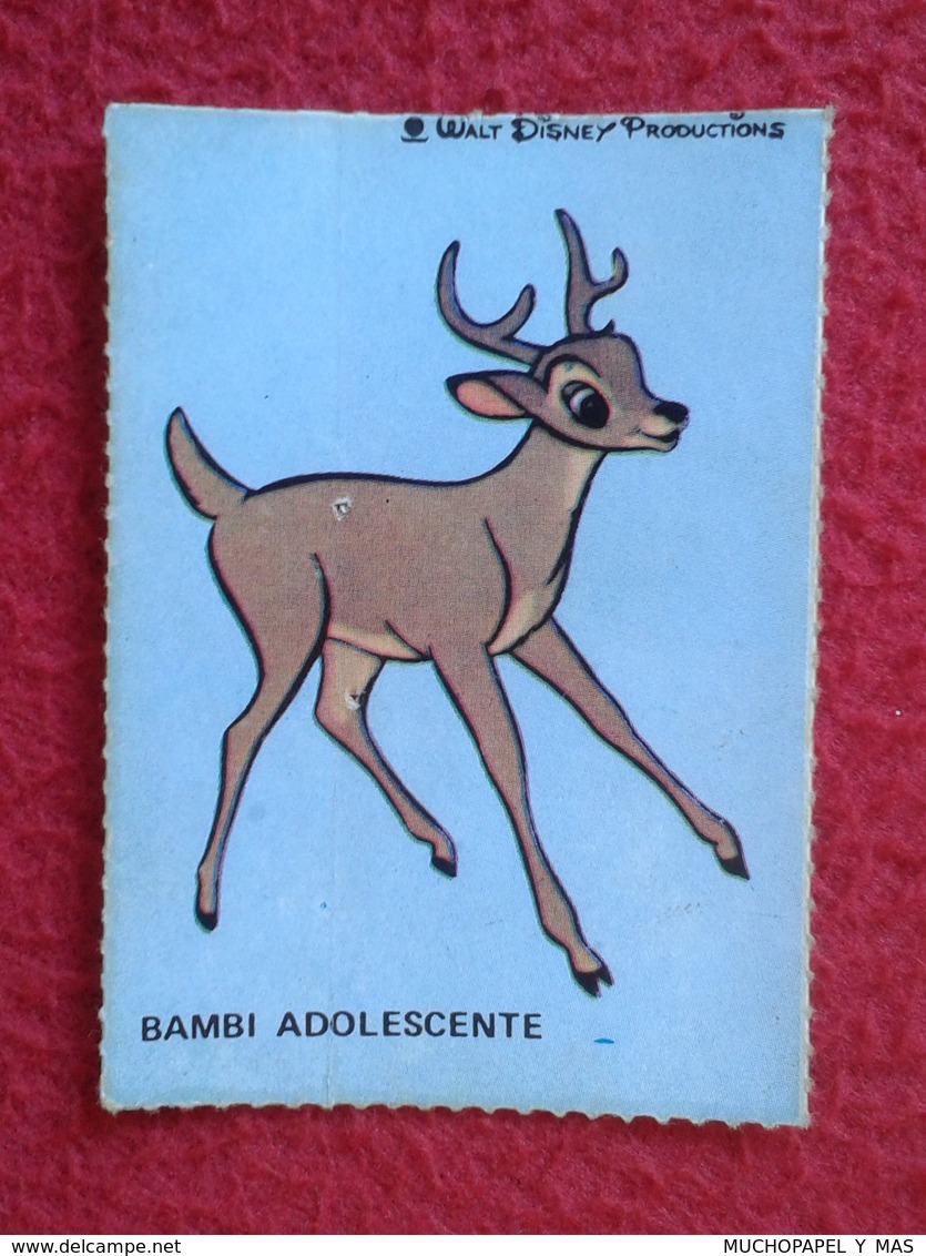 SPAIN ESPAGNE.ANTIGUO OLD CROMO ESTAMPA WALT DISNEY PRODUCTIONS COLLECTIBLE CARD CARICATURA CARTOON BAMBI ADOLESCENTE VE - Otros & Sin Clasificación